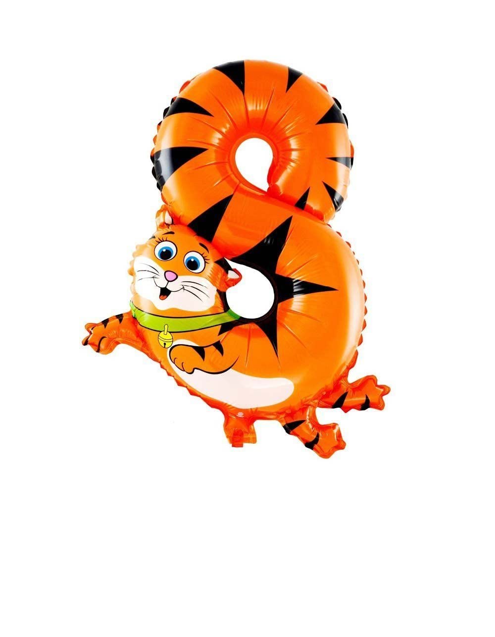 Shopping Time Jungle Animal 8 Number Foil Balloon  16 Inch