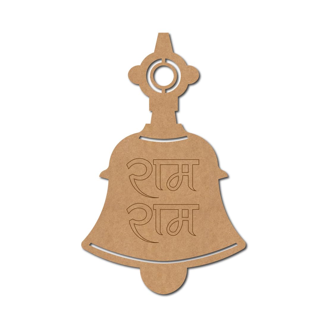 Cliths Pre Marked Mini Ram Pooja Bell Craft Kit Diy Hindu Temple Decor Kids Painting Activity (10 Pcs)