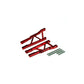 Atomik RC Alloy Rear Lower Arm, Red fits the Traxxas 1/10 Slash 4X4 and Other Traxxas Models - Replaces Traxxas Part 3655X