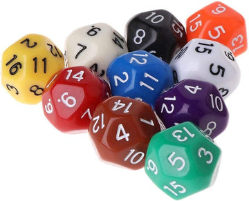 10 Pcs Polyhedral Dice for Dungeons and Dragons 16 Sided Dice Set Polyhedral Dice with Other Table Games with Random Multi Color