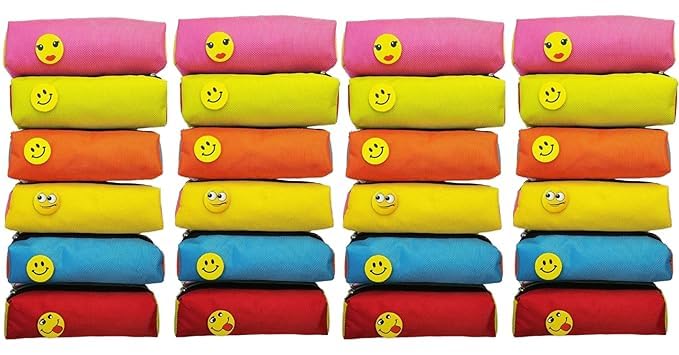 Sloies Case Stationery Bag for Students College School | Birthday Return Gift in Bulk for Kids (Pack of 24)