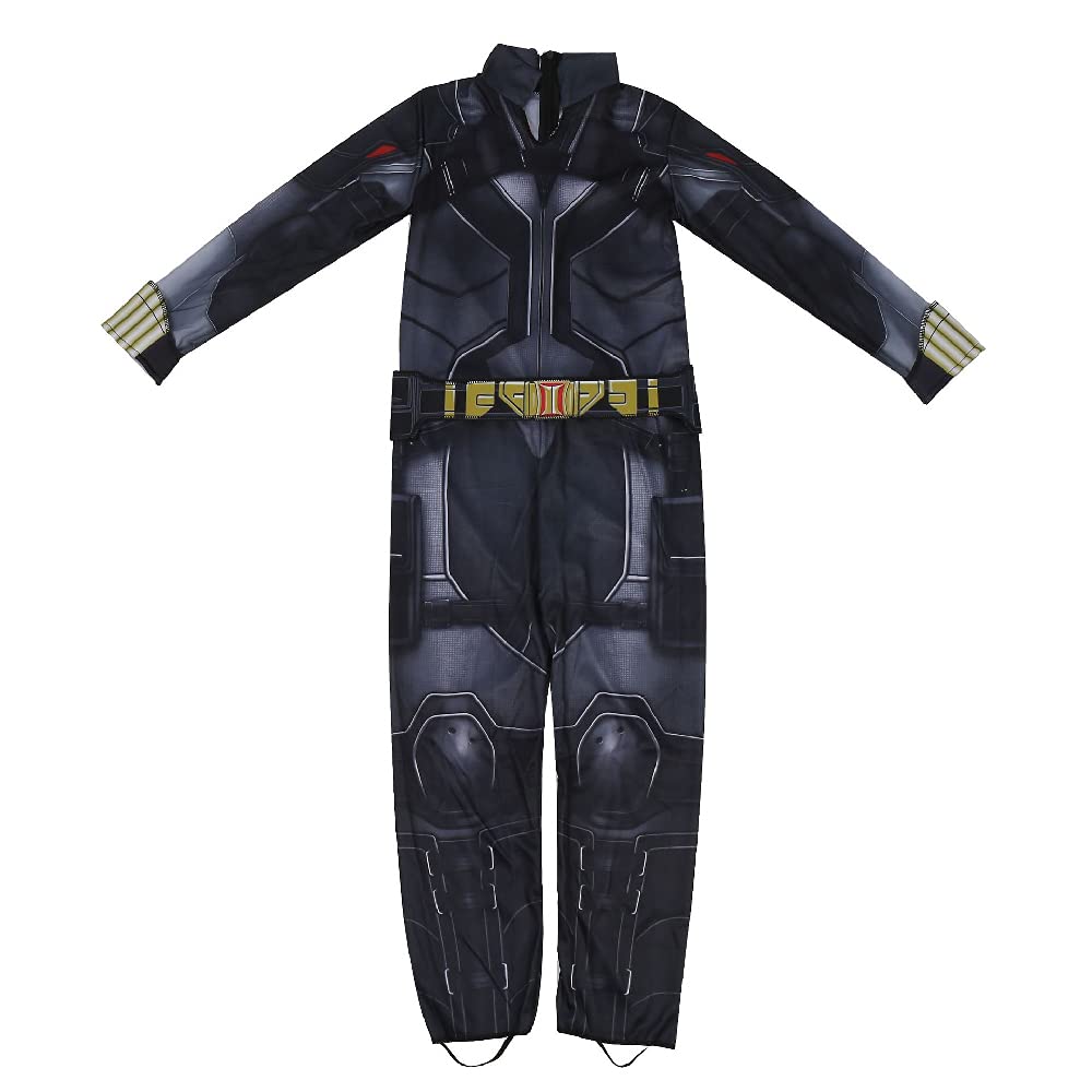 Quenny new black widow girls game dress up,Halloween party role-playing costume. (Black, Large)