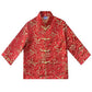 Little Boys Dragon Tang Coat Long Sleeve Chinese Clothing Children Costumes Boy Jackets Outfit Tops (Red, 12)