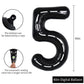 Toniful Race Car Black Balloons Car Birthday Party Supplies,40 Inch Giant Jumbo Helium Foil Mylar Big Number 5 Digital 5 Balloon