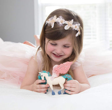 Schleich Bayala Sparkle Flower Pegasus Toy Figurine For Kids Ages 5-12