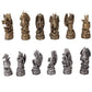 Pacific Giftware Dragon Kingdom Chess Set - Glass Board, Multi-Color Resin Pieces