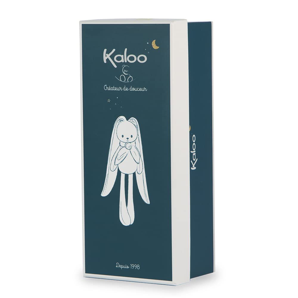 Kaloo Lapinoo My First Friend Corduroy Rabbit - Machine Washable - 10    Tall in Gift Box - Blue Ages 0+ - K969939