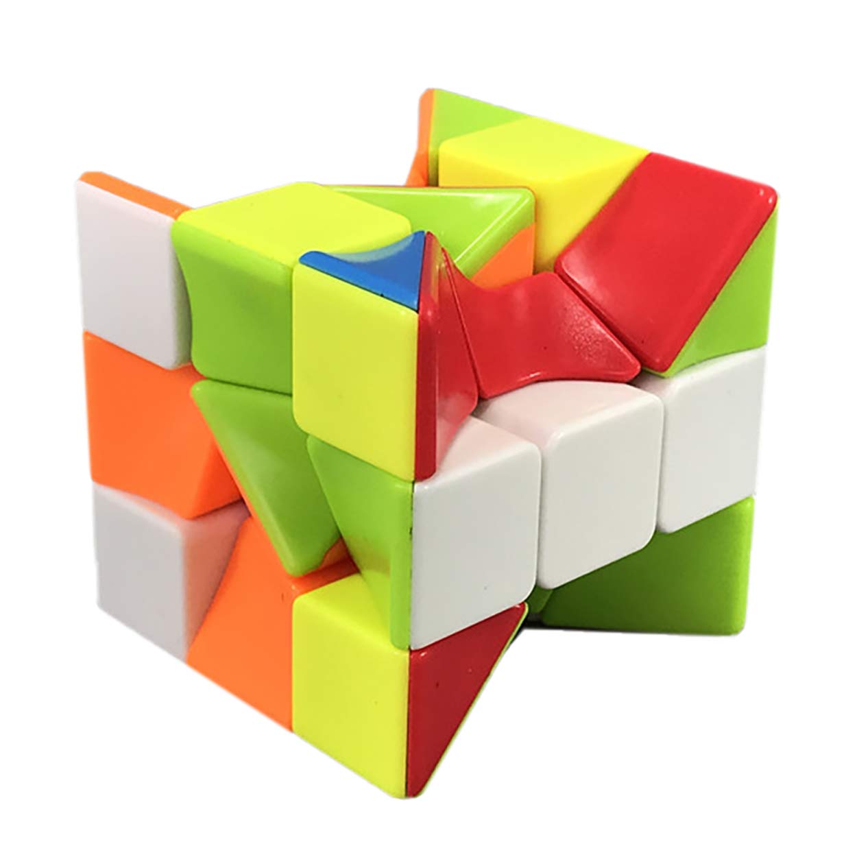 YunTeng Cube Twist 3x3 Speed Cube - Multicolor Stickerless Plastic Magic Puzzle Toy