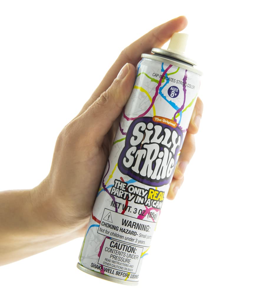 Silly String Party Pack - 12 Assorted Colors, 3oz Large Can, Original Model 92481