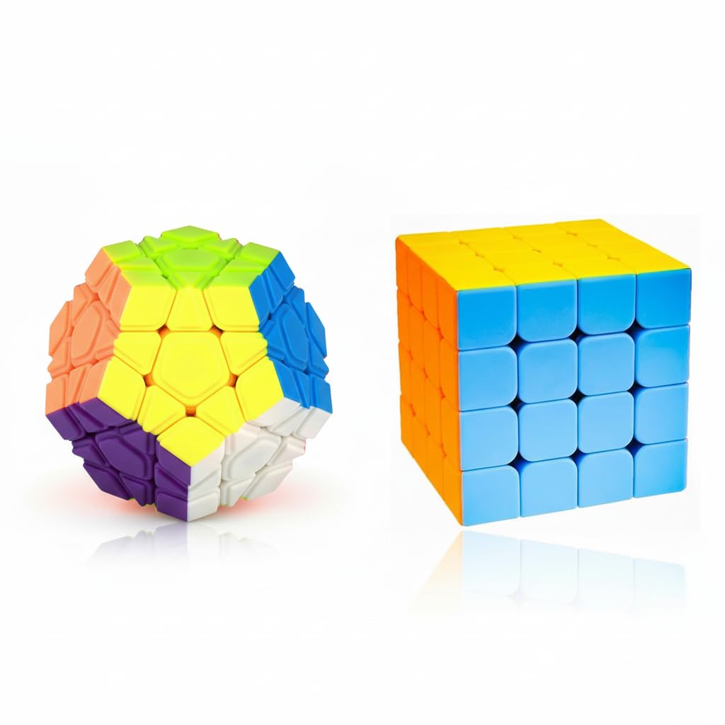 Toy Arena Deal Cubes Pack 2x2, 3x3, 4x4, 5x5, Mirror, & Pyramid Puzzle Cube Combo Set Contains SpeedCube Pack of 6 Best Puzzle 