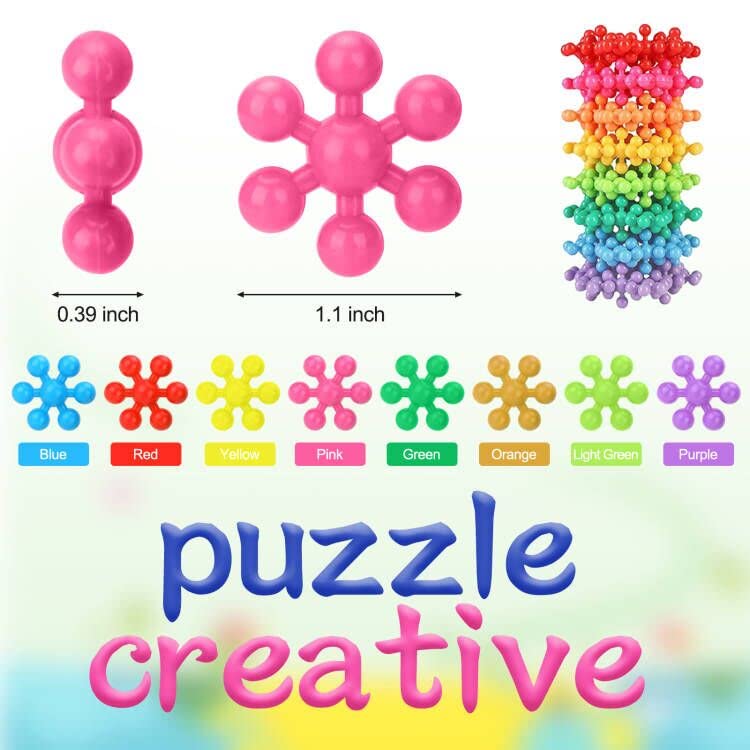 Faldaa 400 Pieces Building Blocks Kids Stem Toys Educational Building Toys Discs Sets Interlocking Solid Plastic Building Blocks