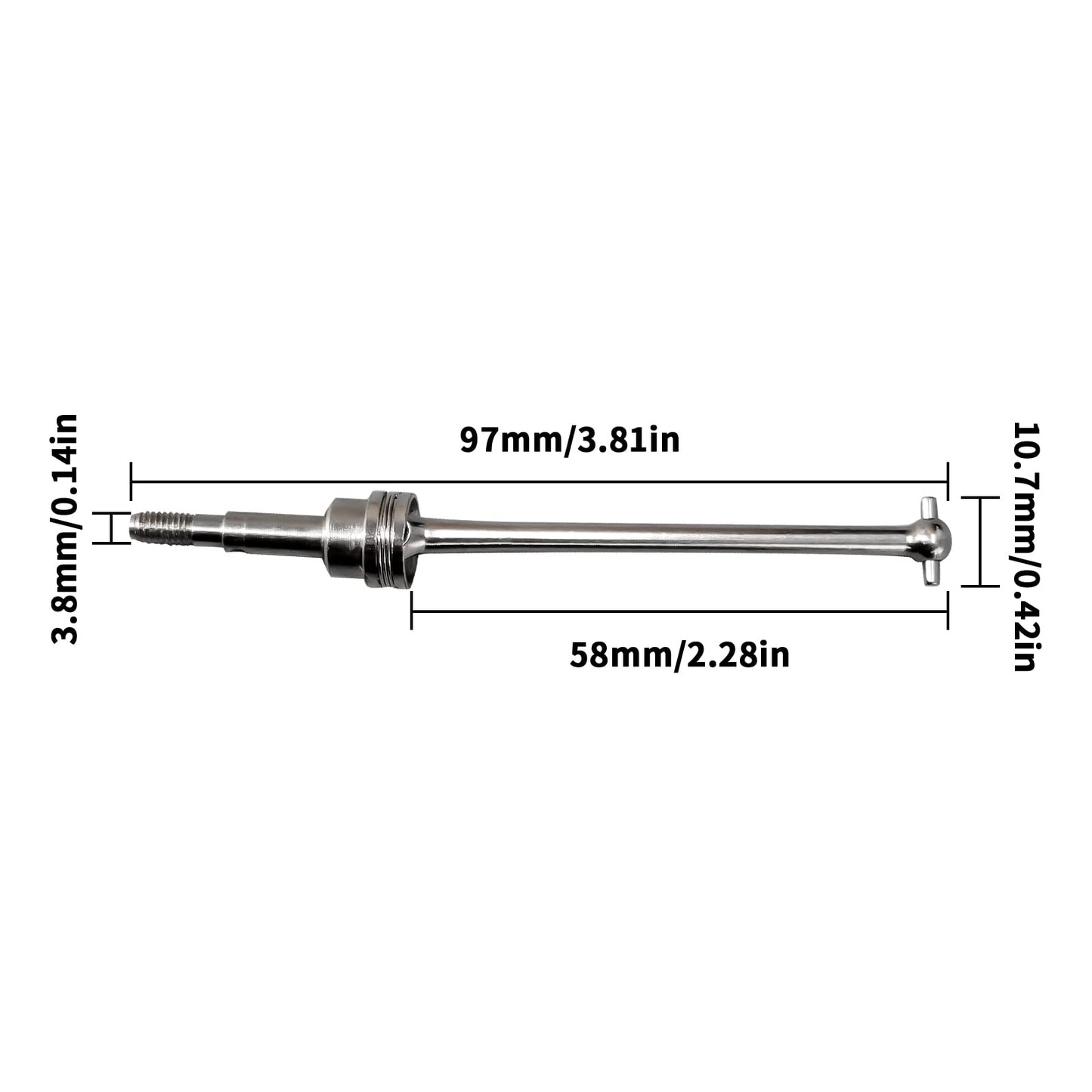 Abendor CVD Shaft Axle PX9200-28 for 1/12 1/10 RC Car Truck - 2Pcs Set Wheel Drive Spare Parts