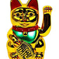 Monkey King Mk Gold Feng Shui Lucky Cats Lucky Beckoning Waving Wealth Cat Maneki Neko 6'' Tall