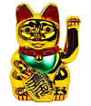 Monkey King Mk Gold Feng Shui Lucky Cats Lucky Beckoning Waving Wealth Cat Maneki Neko 6'' Tall