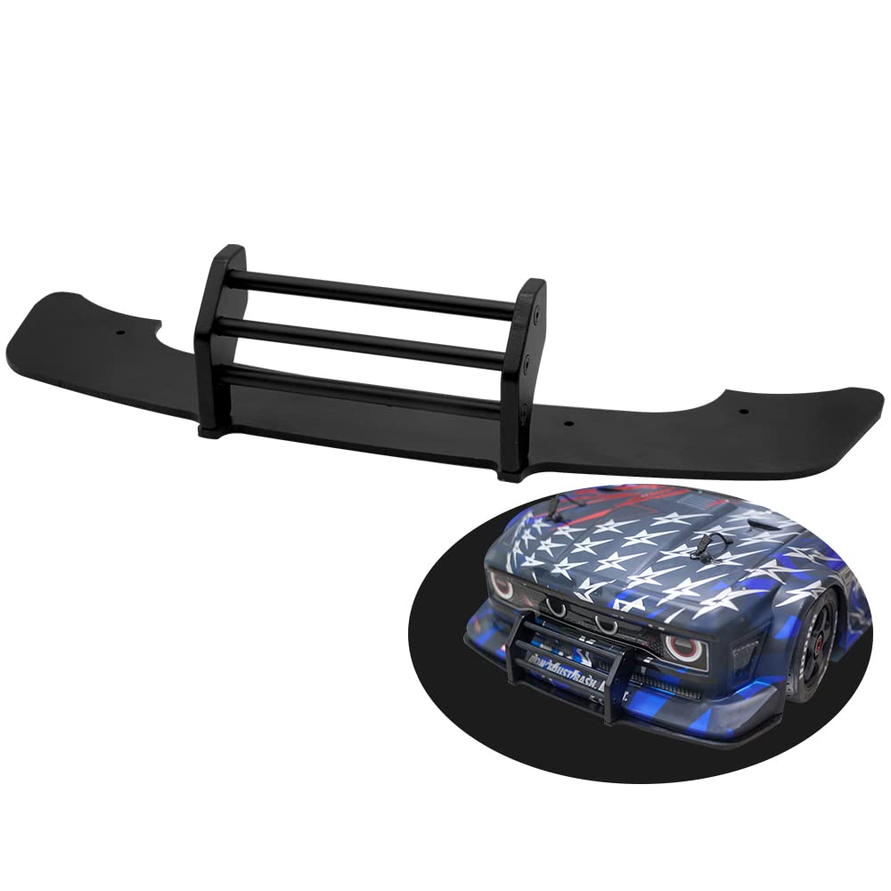 Globact Aluminum Front Bumper with mounting Screws Upgrade Parts for 1/7 Arrma Infraction 6S Blx (Black)