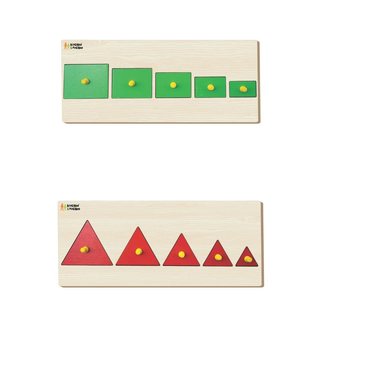 Edutots Wooden Rectangle & Triangle Seriation Board For Unisex Kids