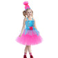 Xxtxyb Girls Poppy Princess Costume Birthday Party Dress Halloween Cosplay Outfits(7-8 Years,Blue)