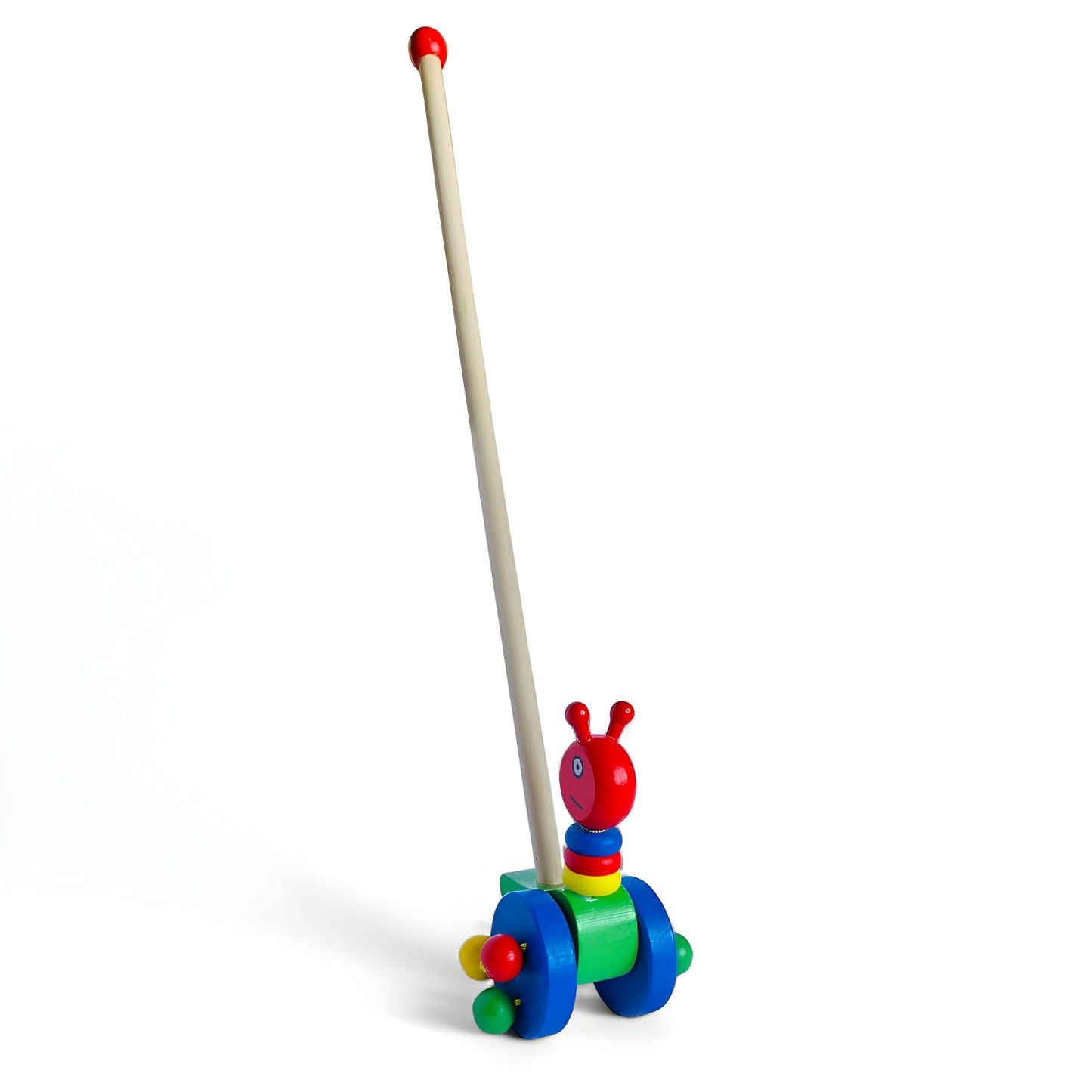 Wooden Kids Pushing And Hanging Toys | Wooden Animal And Walker Push Toy For Boys And Girls (Multicolor) (Model 9)