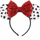 CLGIFT Princess Minnie Ears,Pick your color, Flower Minnie Ears, Floral minnie ears, Purple Sparkle Mouse Ears (Cruella)
