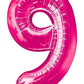 HK balloons Number 9 Foil Toy Balloons for 9th Birthday Decorations  36 Inch (Pink9)