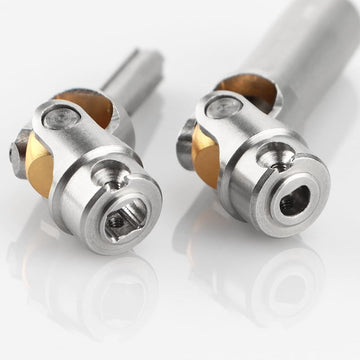 GLOBACT for TRX4M Drive Shaft Stainless Steel 1/18 RC Crawler Upgrades Accessories (Silver 2Pcs)