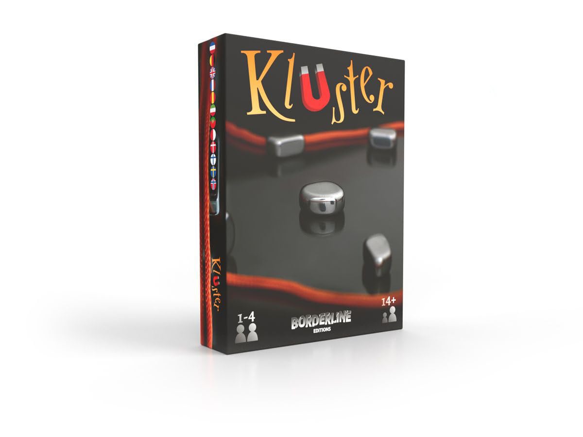 Borderline Editions SPILBRÆT Kluster Game, Cardboard Metal, Large, Black, Model SBDK2560, Suitable for Ages 14 and Over