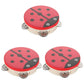 Excluzo 3Pcs Tambourine Hand Drums For Kids Kid Toys Kids Educational Toys Drum Bell For Kindergarten Ladybug Drum Bell Drum Bel