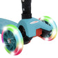 ChromeWheels Foldable Scooters for Kids, Deluxe Kick Scooter 4 Adjustable Height 132lbs Weight Limit 3 Wheel, Lean to Steer LED