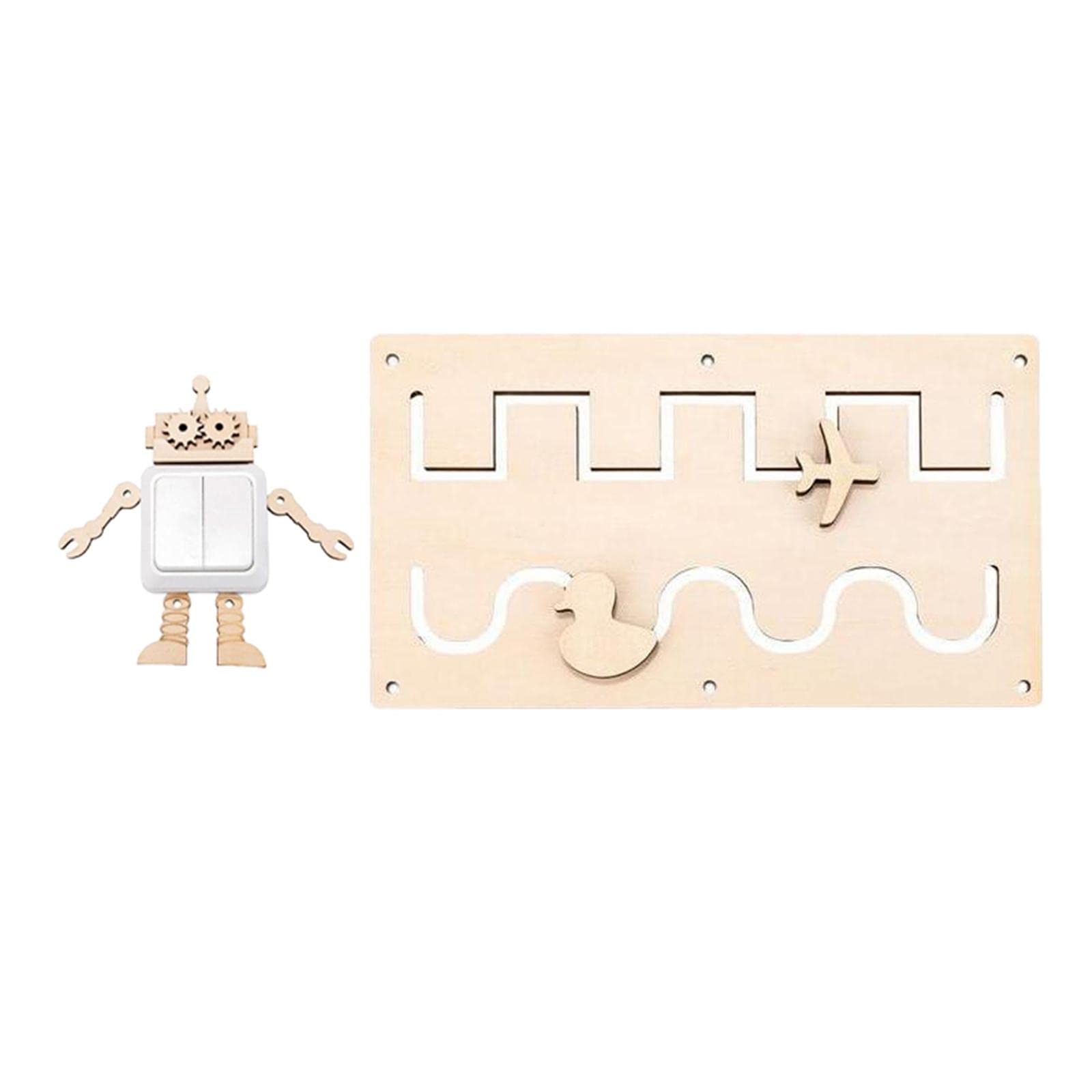 Ecomistiq2Pcs Montessori Busy Board Sensory Early Educational Accessories Styleh|Baby|Toys For Baby|Developmental Baby Toys