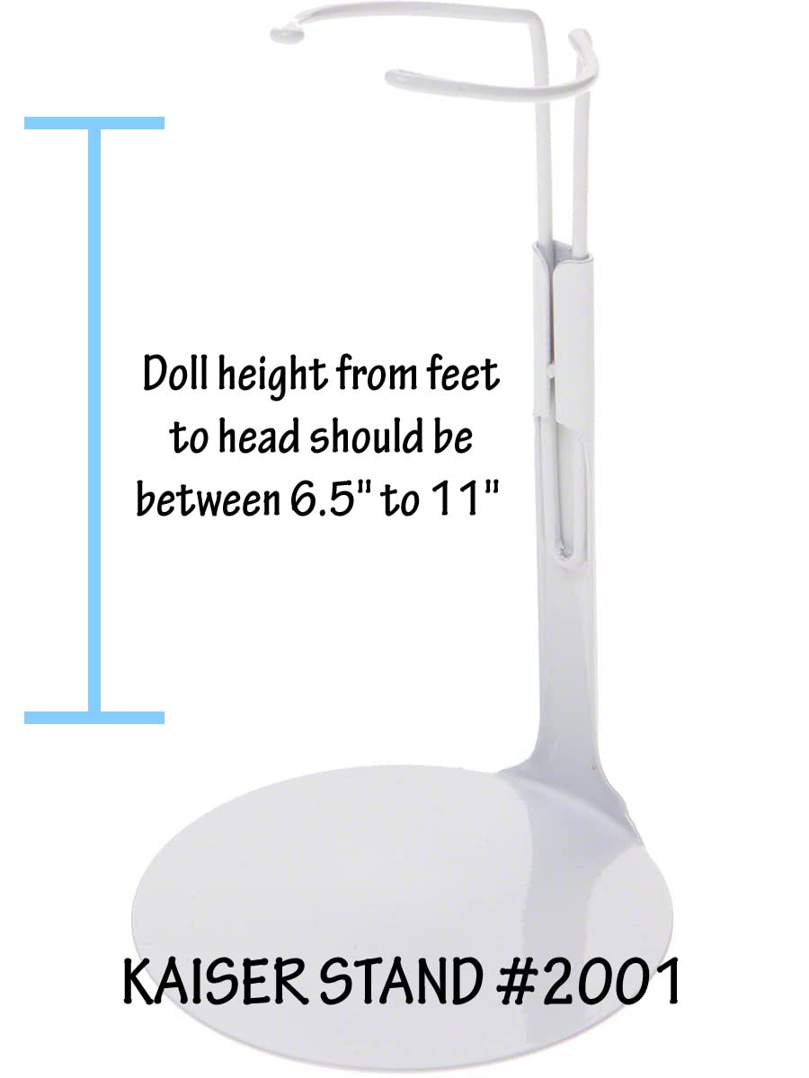 Kaiser Doll Stand 2001 - White Doll Stand For 6 1/2'' To 10'' Dolls And Action Figures (Best For 8'' Dolls)