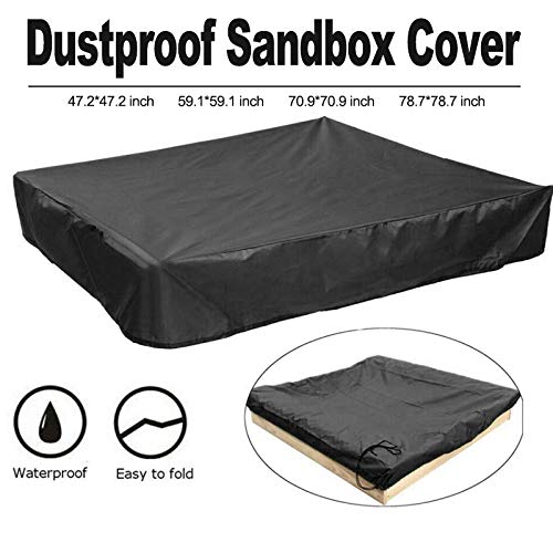 M Maius Sandbox Cover, Square Protective Cover For Sand And Toys Away From Dust And Rain, Sandbox Canopy With Drawstring, Sandpi