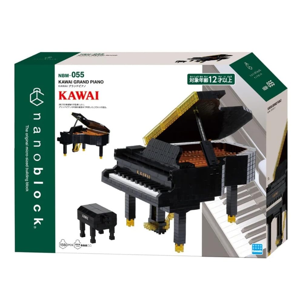 Nanoblock - Instruments - Kawai Grand Piano, Advanced Hobby Series Building Kit