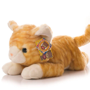 12 Inch Cute Cat Plush Toys Kitten Stuffed Plush Toys Animal Kitten Doll (Orange)