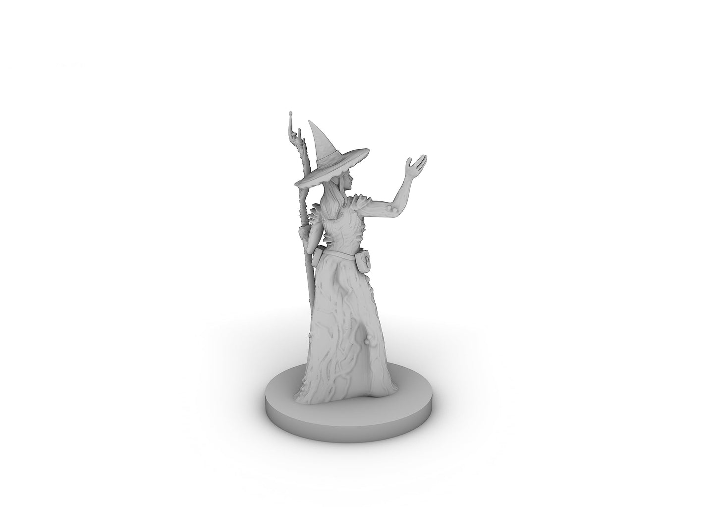 Female Elf Druid Spore Circle Tabletop DND Gaming Miniature