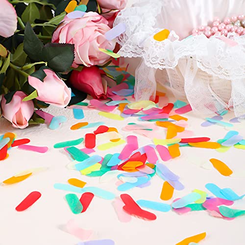 Civaner 50g/ 200g Tissue Sprinkle Confetti Dount Baby Shower Table Confetti Colorful Rainbow Sprinkle Confetti for Ice Cream The
