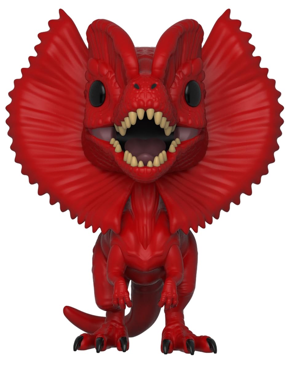 Funko Pop Movies: Jurassic Park - Red Dilophosaurus Collectible Figure, Multicolor