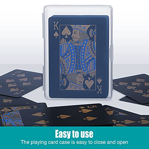 Queekay 36 Pieces Playing Card Box Case Trading Card Storage Organizer 3.8 X 2.7 X 0.8 Inch Clear Case Empty Plastic Storage Box