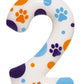 ElekFX Blue Dog Paw Themed Birthday Candles, Number 2 Blue Dog Birthday Party Supplies, 2.76 inch Cake Topper Decorations, Birth