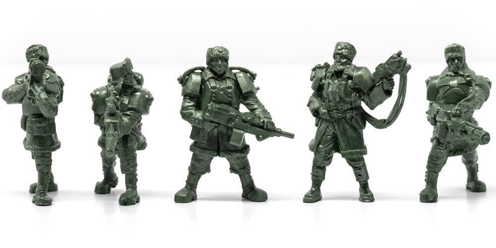 Fantasy Battles Fantasy Creature Mini Action Figure Playset- Polar Guardsmen 2 Inch 1/32- 5 Pcs Fantasy Figures - Xl 1/32Nd Scal
