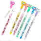 TINYMILLS Unicorn Kitty Stackable Pencils with Erasers, Multi-colored, 24 Pcs, Ideal for Birthday Party Favors and Classroom Rewards