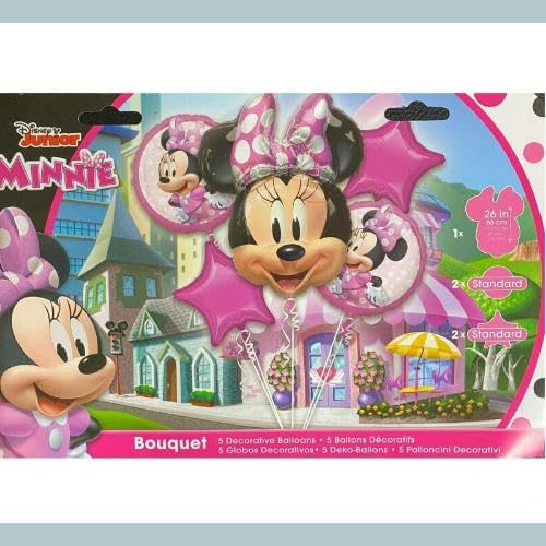 Minnie Mouse Forever Foil Balloon Bouquet, 5pc