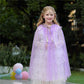 Lovely Mermaid Girls Cape Cloak Princess Shining Halloween Christmas Dress Up Birthday (Purple)
