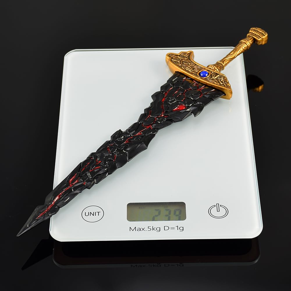 Superbuybox Elden Ring DLC Maliketh's Black Blade Giftbox - 11.5" Zinc Martial Arts Knife Desk Decoration Backpack Pendant