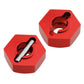 HobbyPark Aluminum 12mm Wheel Hex Nuts & M4 Lock Nuts for 1/10 Scale RC Car Truck Crawler Buggy Short Course(8-Pack) (Red)