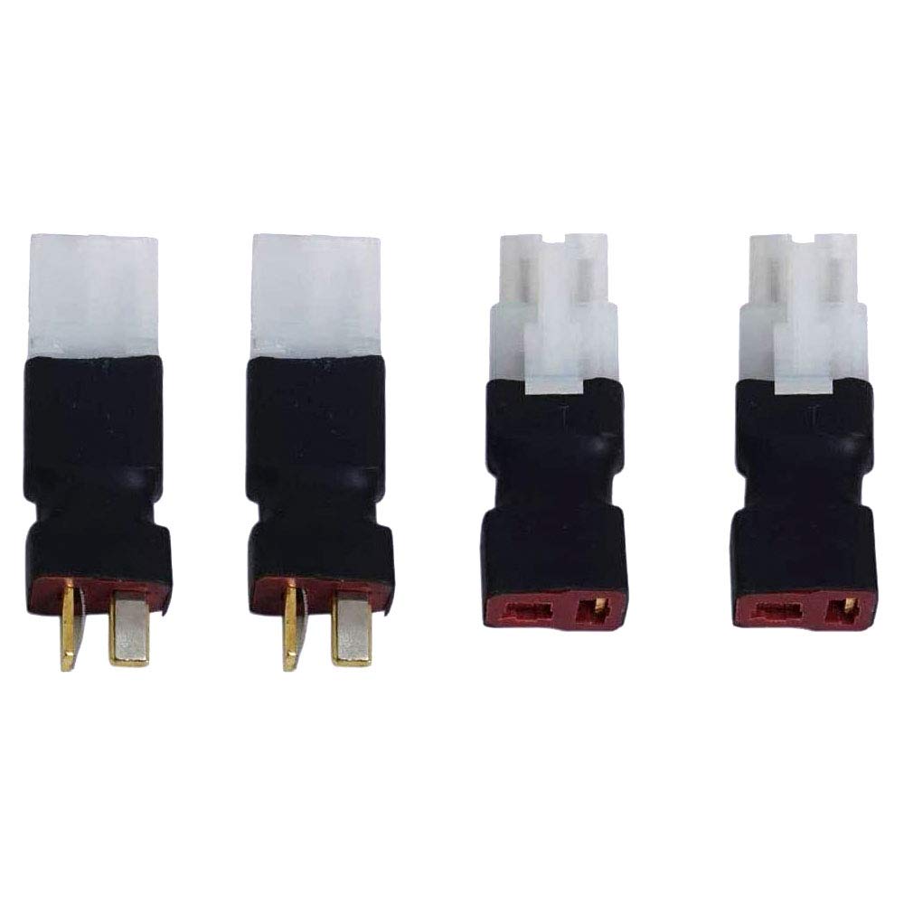 2Pairs Deans Style T Plug to Big Tamiya Connector Female Male Adapter Wireless Connectors for RC FPV Drone Car Truck Lipo NiMH B