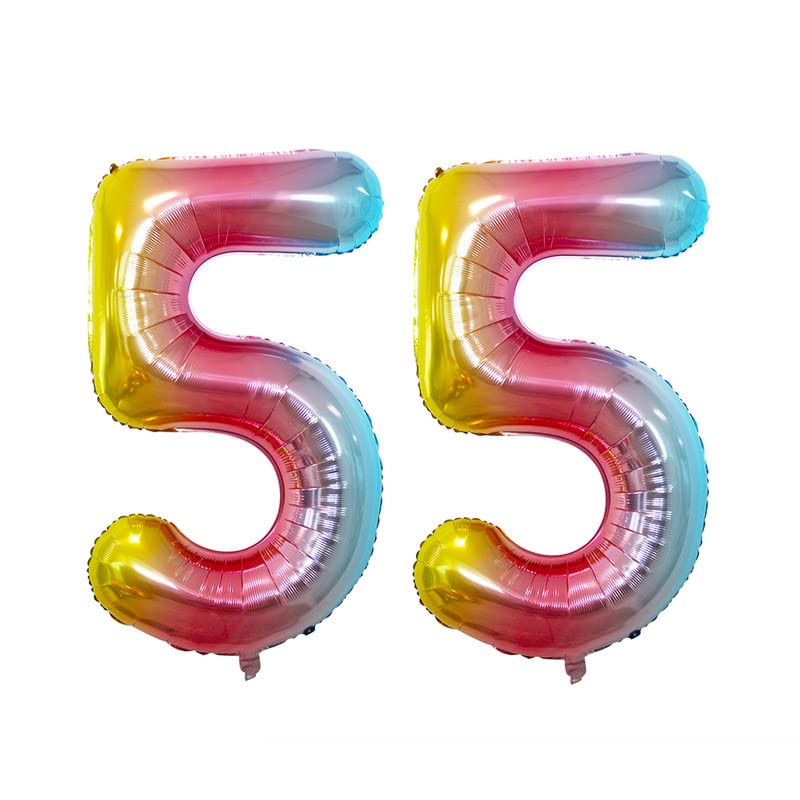 Goer Gold Foil Balloons Number 5,Huge Number Balloons For 5Th 15Th 25Th 35Th 45Th Birthday Party Supplies Anniversary Decorations (3 Pcs,42 Inch,32 Inch,16Inch)