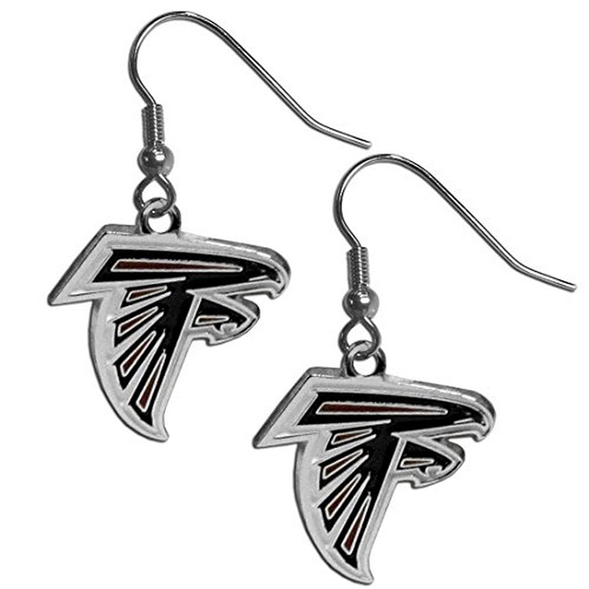 Siskiyou Sports Womens Atlanta Falcons Dangle Earrings, Zinc, One Size, Team Color