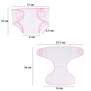Sotogo 8 Pieces Doll Diapers Doll Underwear For 14 To 17 Inch New Born Baby Dolls And American 18 Inch Dolls Clothes And Accesso