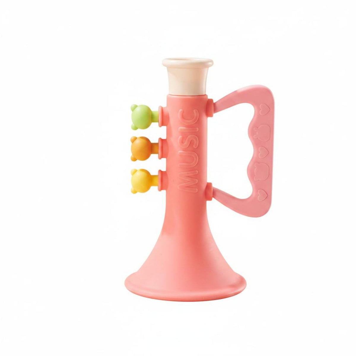 Urjix Silicone Trumpet Toy Sound Making Trumpet Toy Easy To Hold Kids Whistle Instrument For Babies, Indoor Play, Early Learning