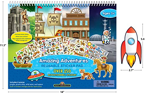 Teacher Created Resources Amazing Adventures Reusable Sticker Pads